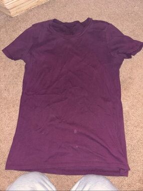 Women's Crewneck Short Sleeve Tee - Deep Plum